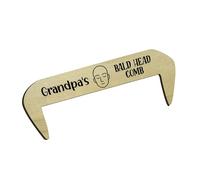Peigne de grand-père portable homme chauve en bois chauve homme peigne à cheveux drôle nouveauté cheveux humoristiques créatifs cadeaux de fête des pères chauve homme outil de soins