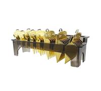 Peigne De Guidage De Limite De Tondeuse À Cheveux Universel Professionnel 8 Pièces Avec Boîte, Compatible For WAHL, Peignes De Coupe De Tondeuse, Accessoires De Salon De Coiffure(8PcsGold-Case1)