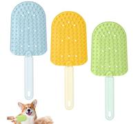 Peigne de Langue pour Chat - 3 Pièces Masseur pour Crème Glacée et Enlèvement des Poils Morts avec Massage
