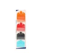 Peigne de limite 2/3/4 pièces, compatible avec Wahl, tondeuse à cheveux 1,5 mm 3 mm 4,5 mm Guide de coupe professionnel Peignes Peigne de positionnement de tondeuse à cheveux Y0907(HDPT-Color-4pcs)