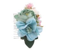 Peigne de Mariage Fleurs Artificielles Bohème pour Mariées Femmes | Structure Sécurisée, Polyester et Fer, Cérémonies Plage, Confort Léger