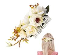 Peigne de mariage | Fleurs pour mariage de cheveux - Accessoire photo Couronne de printemps Postiche Cheveux Barrette à cheveux Bal Fille Halloween Festival