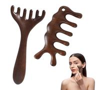 Peigne de Massage,2PCS Massage Des Méridiens De La Tête,Peigne De Cuir Chevelu Sha,Masseur Corporel Multifonction Favorise La Circulation Sanguine