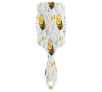 Peigne de massage à coussin d'air avec motif abeilles mignonnes de dessin animé, peigne démêlant, brosse à cheveux antistatique, brosses à cheveux de voyage pour femmes