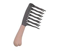 Peigne de massage à dents incurvées doux et ergonomique à long manche pour profiter d'un moment de collage quotidien - Peigne portable à long manche