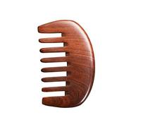 Peigne de Massage à Dents Larges Célébration Halloween en Bois de Santal | Peigne en Bois Robuste, Design Marron, Anti-statique, Soin du Cuir Chevelu, Format Portable
