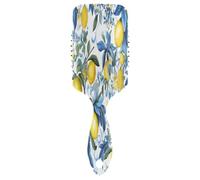 Peigne de massage à fleurs bleues citrons jaunes, brosses démêlantes pour cheveux, brosse à cheveux saine, grandes brosses à cheveux pour femmes