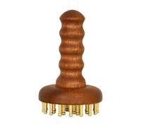 Peigne De Massage À Tête En Cuivre - 18 Cm, 29 Dents, Outil De Grattage Du Cuir Chevelu En Laiton, Masseur Corporel Gua Sha | Outil De Massage Des Épaules En Laiton Pour Femmes Et Hommes, Cou, Bas Du
