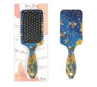 Peigne de massage antistatique à coussin d'air Brosse à cheveux abeilles tournesols ciel art carré cuir chevelu brosse de massage pour femmes filles