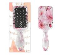 Peigne de massage antistatique à coussin d'air - Brosse à cheveux carrée en fleur de cerisier rose Sakura - Pour femmes et filles