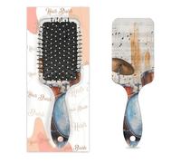 Peigne de massage antistatique à coussin d'air Brosse à cheveux Guitare Tambour Notes de musique Instrument de musique Brosse de massage carrée pour femme et fille
