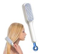 Peigne de massage autonettoyant - Brosse à cheveux télescopique antistatique de 22 cm - Peigne démêlant magique pour le cuir chevelu - Brosse à cheveux autonettoyante pour femme - Brosse à cheveux