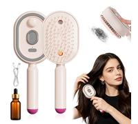 Peigne de massage capillaire rechargeable Type-C, télescopique, antistatique et démêlant, vibration pour scalp, parfait pour tous types de cheveux
