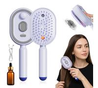 Peigne de massage capillaire rechargeable Type-C, télescopique, antistatique et démêlant, vibration pour scalp, parfait pour tous types de cheveux