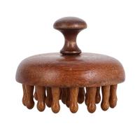 Peigne de Massage Cuir Chevelu en Bois à Bout Rond