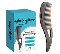 Peigne de massage de la tête, peigne à récurer la tête, brosse à cheveux coiffante douce, avec massage rafraîchissant du cuir chevelu, élimination de l'accumulation et pratique 5 x 20,5 cm pour femme,
