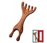 Peigne De Massage Des Méridiens À Six Griffes, Masseur De Cuir Chevelu En Bois, Outil Gua Sha En Bois Naturel, Pour La Tête, Le Visage, Les Yeux, Le Nez, La Mâchoire, Le Cou (B)