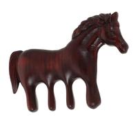 Peigne de Massage du Cuir Chevelu Cheval en Palissandre Marron | Format 10x6,5x1cm, Léger pour Voyage, Souvenir de Mariage et Fête du Nouvel An Chinois