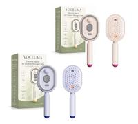 Peigne de massage électrique à coussin d'air rechargeable avec poils rétractables auto-nettoyants, brosse de massage douce pour cheveux mouillés et secs (1 rose + 1 violet)