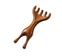 Peigne de Massage en bois avec dents larges du Cuir Chevelu,Antistatique en Bois Naturel Peigne à Dents Larges Massage du Cuir Chevelu Peigne Gua Sha pour la Croissance des Cheveux