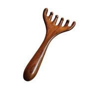 Peigne de massage en bois de santal, masseur de cuir chevelu en bois de santal - Grattoir nasal avec cornes de cerf - Peigne de massage à bois de cerf