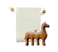 Peigne de massage en bois dur pour cuir chevelu - Brosse à cheveux à dents larges en bois - Outil méridien pour stimuler les racines et améliorer la circulation sanguine - Accessoire de toilettage