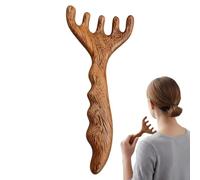 Peigne de massage en bois - Outil de soin des cheveux portable manuel - Stimulateur de tête pour massage des cheveux et du cuir chevelu - Pour une détente apaisante du visage, du cou, des épaules