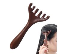 Peigne de massage en bois pour le cuir chevelu, peigne de massage de la tête pour stimulation méridienne et relaxation, raclette d'activation méridienne avec fonction grattage pour soins quotidiens