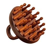 Peigne de massage en cuir chevelu - Brosse en bois naturel, adieu au bois de santal | 28 outils de thérapie de la tête multifonctionnel pour les dents, utilisation d'accessoires de ré