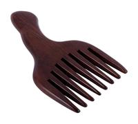 Peigne de Massage en Ébène Noir Scalp, Anti-Statique | Design Délicat et , Finition Polie Fine, Accessoire Spa Capillaire, Soin Cheveux Bouclés