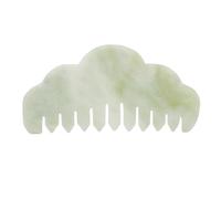 Peigne de Massage en Jade, Peigne en Pierre de Jade Naturelle, Outil de Massage du Cuir Chevelu, Résistance à la Calvitie, Peigne Guasha, Point de Déclenchement des Tissus
