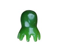 Peigne de massage en résine en forme de pieuvre en cire d'abeille, soin des cheveux, dragage, peigne de massage méridien en silicone souple, tête de brosse portable (vert)