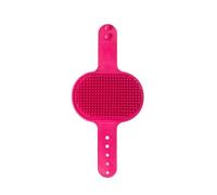 Peigne de massage en silicone pour chat et chien, sangle de jambe de table d'angle, frotter les poils de l'artefact, fournitures pour animaux de compagnie (rouge)