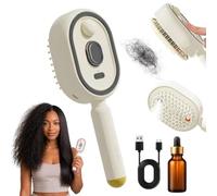 Peigne de massage multifonction de type C, rechargeable, portable, soin des cheveux, antistatique et démêlant, brosse à cheveux pour tous les types de cheveux