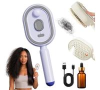 Peigne de massage multifonction de type C, rechargeable, portable, soin des cheveux, antistatique et démêlant, brosse à cheveux pour tous les types de cheveux