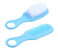 Peigne de Massage pour Bébé -né, Kit 1 Ensemble Bleu | Brosse et Peigne Inclus, Pp et Tpe, Anti-statique, Doux Cuir Chevelu, Usage Bébé
