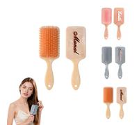 Peigne de matelas antistatique personnalisé, nom en acrylique 3D personnalisé, brosse démêlante pour femme, cadeau pour Saint-Valentin, mariage, demoiselles d'honneur, cadeau d'anniversaire et