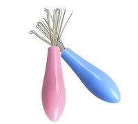 Peigne de nettoyage de brosse à cheveux, peignes de cheveux bouclées griffes de nettoyage, nettoyage des peignes de râteau nettoyants nouets enchevêts Remover outil de poignée en plastique intégrée (