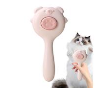 Peigne de nettoyage pour soins des poils de chien - Brosse de massage - Brosse de toilettage pour chat avec bouton de déverrouillage pour animaux de compagnie, chats, chiens, chatons, toutous