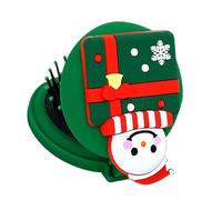 Peigne de poche de Noël, peigne de voyage,Peigne à cheveux à motif de bonhomme de neige du Père Noël - Brosse de voyage, peigne de massage rond et compact, outil de coiffure pour sac à main