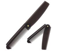 Peigne de poche pliable - Brosse à cheveux de voyage compacte, outil de toilettage portable, accessoire de miroir fin et non pliable, catégorie de matériel de toilettage, équipement de coiffure noir