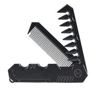 Peigne de poche pliable, peigne à cheveux à dents fines et larges, outil de coiffage pratique, tondeuse compacte à barbe et moustache, idéal pour l'application d'huile capillaire, matériau PC, 12,6 cm