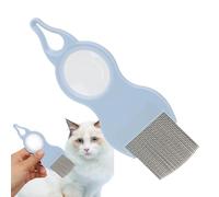 Peigne de poils de chien, peigne de toilettage pour chats - Détangler Brush avec Magnificateur | Dents en métal, brosse à nettoyage, fournitures pour animaux de compagnie pour les cheveux moyens et lo