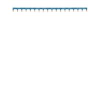 Barre de pontage 1P 63A languette 10mm² bleu 18M (KB163NG) Bleu