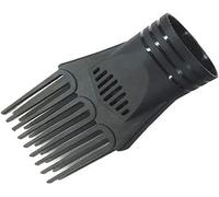 Peigne de sèche-cheveux noir pour lisser, démêler - Buse en plastique - Peigne de salon de coiffure pour cheveux bouclés et naturels