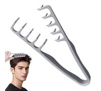 Peigne de Styling Gris Nymora, 1 pièce, Peigne à Cheveux Volumineux avec Texture Bouffante pour Boucles, Plastique ABS avec Poignée Structurée