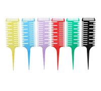 Peigne de teinture pour cheveux, 6pcs Peigne de queue Peigne de teinture pour cheveux Coiffure Outil de coiffure Peigne de coiffure professionnel
