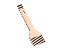 Peigne de tissage, 7,87 x 2,44 x 0,98 pouces à double terminaison ergonomique Beech Face brillant redresser le cordon petite machine pour le tricot à pâte de tapisserie à main