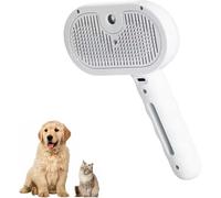 Peigne de toilettage 3 en 1 avec pulvérisation, brosse à vapeur autonettoyante pour chat avec poignée, portable et durable