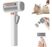 Peigne de toilettage auto-démêlant 2 en 1 pour chiens et chats, peigne auto-démêlant pour animaux de compagnie avec libération en un clic, râteau professionnel et outil de démêlage pour poils morts et